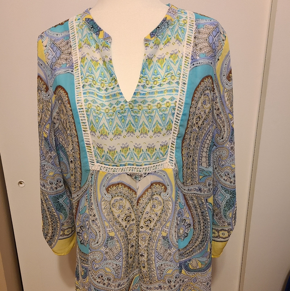 Sheer Patterned Blouse